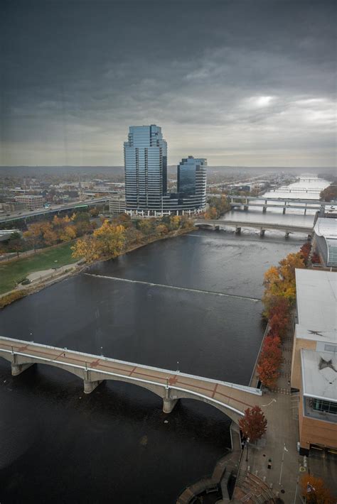 View from MDRD restaurant in Grand Rapids, MI. Out here on business ...