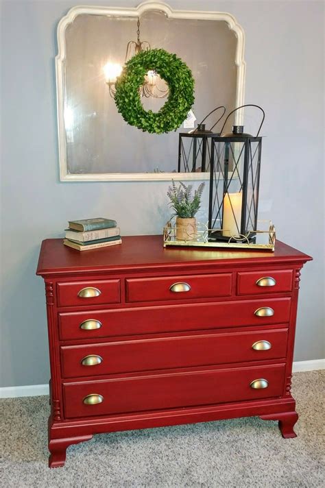 Our Classic Red paint with glaze and light antiquing. | Red painted furniture, Painted furniture ...