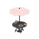 Bistro table - Black - Pink | Animal Crossing (ACNH) | Nookea