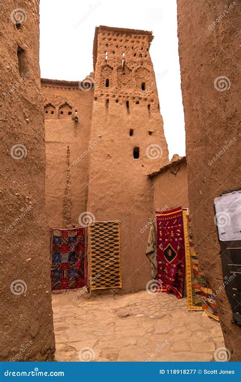 Kasbah Architecture Details Stock Image - Image of adobe, rugs: 118918277