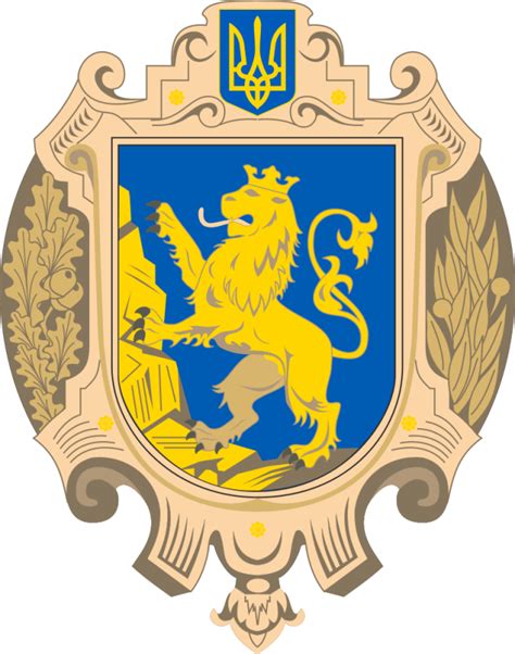 Coat of arms (crest) of Lviv (Oblast) (Українська Геральдика)