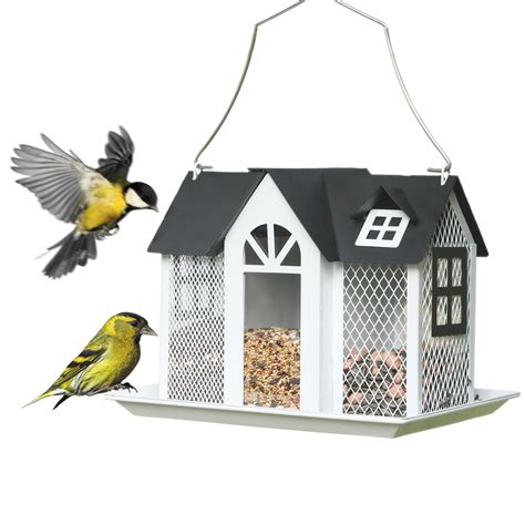 KINGSYARD Hanging Bird Feeder Full Metal Wildlife Seed Feeders Outdoor Birdhouse | eBay