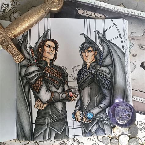 My ACOTAR Colouring Book Cassian and Azriel I really enjoyed colouring this one ♡ our baby ...