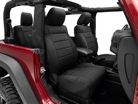 TruShield Jeep Wrangler Neoprene Front and Rear Seat Covers; Black J132876 (11-12 Jeep Wrangler ...