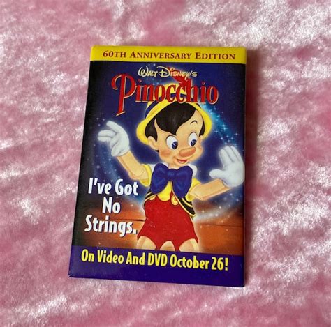 Vintage 2000 Pinocchio Disney VHS Pin - Gem