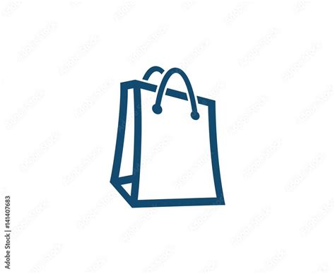 Shopping bag logo Stock Vector | Adobe Stock