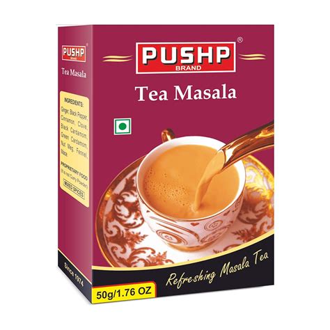 Pushp Brand Chai Masala Aromatic Tea Masala Powder with 100% Natural Ingredients, 50g (Pack of 1 ...