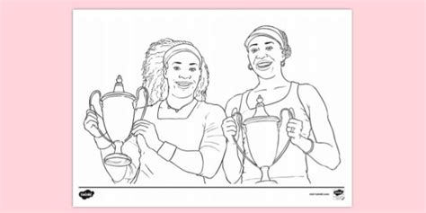 FREE! - Serena and Venus Williams Colouring | Colouring Sheets