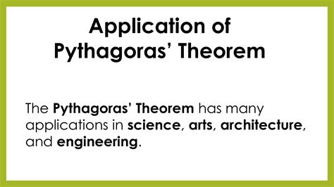 SOLUTION: Application of pythagoras theorem - Studypool