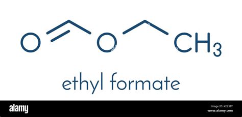 Ethyl formate (ethyl methanoate) molecule. Skeletal formula Stock ...