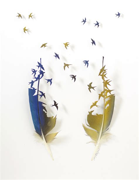 Flights of Fancy: Bird Feather Art by Chris Maynard | Yatzer