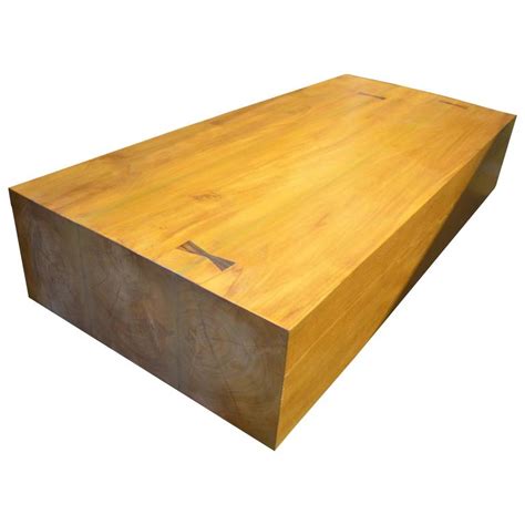 Modern Teak Wood Coffee Table For Sale at 1stdibs