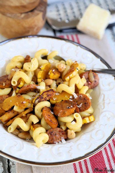 Andouille Sausage Pasta Recipe w/ White Beans & Delicata Squash