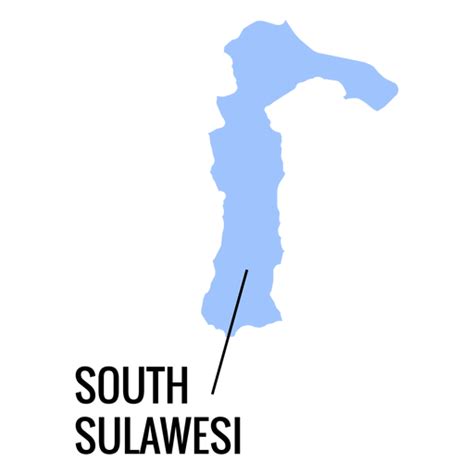 South sulawesi province map - Transparent PNG & SVG vector file