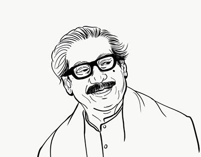 Bangabandhu Drawing Projects :: Photos, videos, logos, illustrations and branding :: Behance