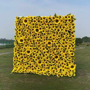 Sunflower Wall Floral Wall Photo Backdrop Artificial Flower - Etsy