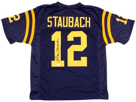 Roger Staubach Signed Navy Jersey (JSA COA) | Pristine Auction