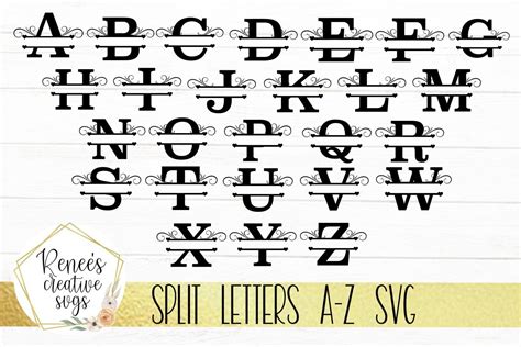 Split Monogram Font Bundle Svg Files | SEMA Data Co-op