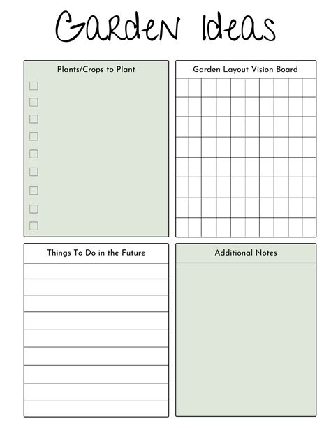 Garden Planner, Garden Planner Printable, Garden Plan, Garden Printable ...