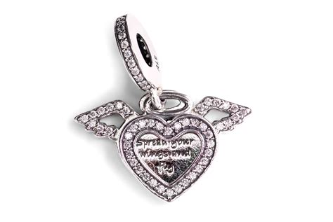 PANDORA Heart and Angel Wings Dangle Charm - 798485C01 - Walmart.com