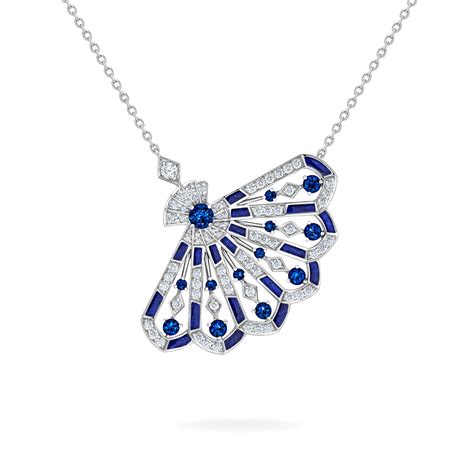 Fanfare Symphony Diamond and Sapphire Pendant | Garrard