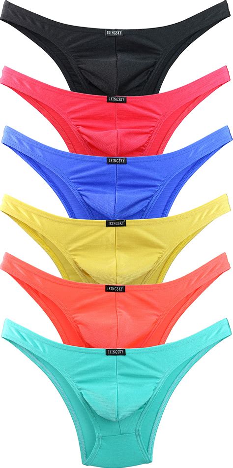 Buy IKINGSKY Men's Cheeky Underwear Mens Pouch Bikini Panties Sexy ...