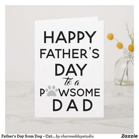 Father's Day from Dog - Cute Dog Dad Card | Zazzle.com | Dog dad card ...