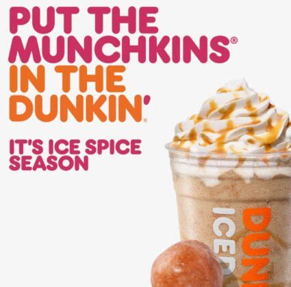 Dunkin' Launches New Ice Spice Munchkins Drink - The Fast Food Post