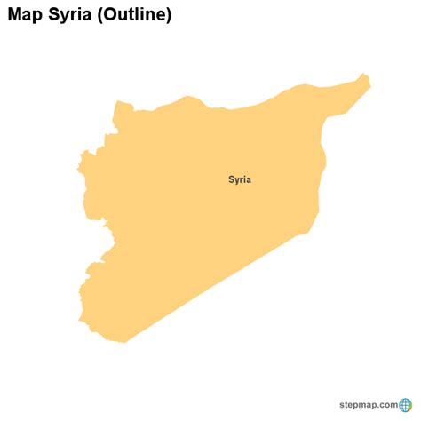 StepMap - Map Syria (Outline) - Landkarte für Syria