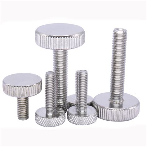 M3-M6 Stainless Steel Thumb Screws Flat Head Knurled Screw