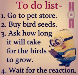 Joke for Tuesday, 01 December 2015 from site Minion Quotes - Funny to do list