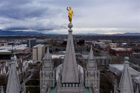 Angel Moroni on Salt Lake Temple damaged in earthquake - Deseret News