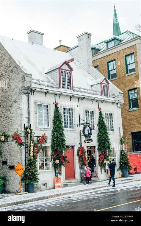 QUEBEC CITY, CANADA - dec, 2019 The ancient architecture of Quebec City Stock Photo - Alamy