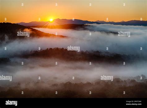 Sunrise From Coney Mountain, Adirondack Mountains, New York, USA Stock ...