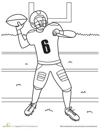 Worksheets: Football Player Coloring Page Football Coloring Pages, Sports Coloring Pages ...