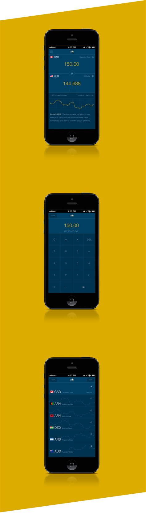 XE Mobile Application on Behance