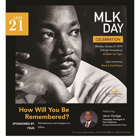 Grambling State University - Celebrating MLK: How Will You Be Remembered? Join us January 21 ...