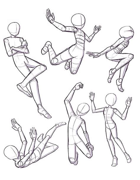 Floating Poses Drawing Reference and Sketches for Artists