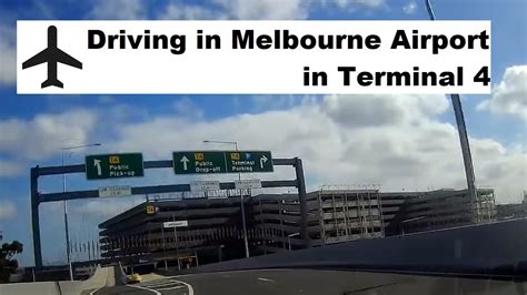 【Melbourne drive】Airport in Terminal4,departure and arrival - YouTube