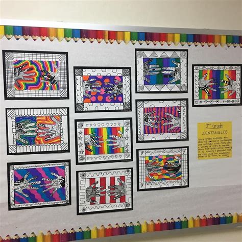 3rd grade finished LINE unit! We loved zentangles!!!! | Art lesson plans, Art lessons ...