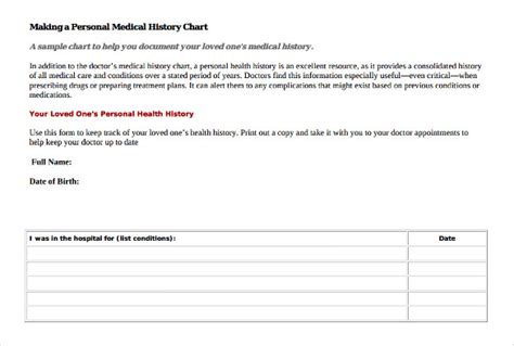 FREE 7+ Medical History Forms in PDF | MS Word