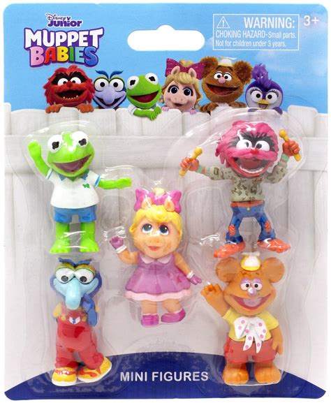 Disney Junior Muppet Babies Piggy, Kirmit, Gonzo, Animal & Fozzie Mini ...