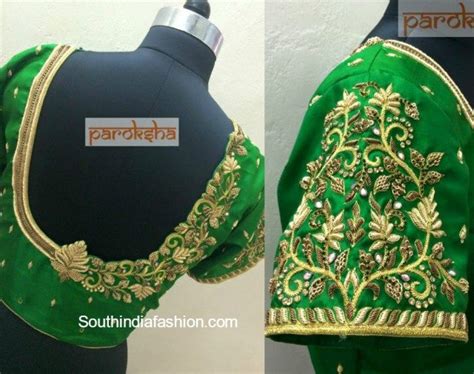 Maggam Work Blouse for Silk Sarees – South India Fashion