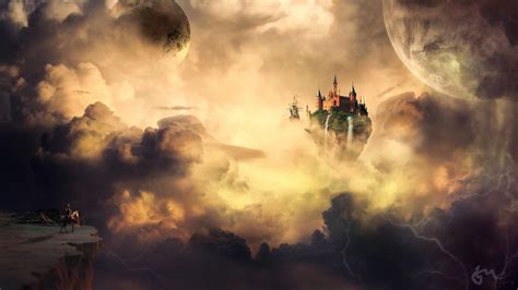 Cloud castle - fantasy landscape by PonteRyuurui on DeviantArt