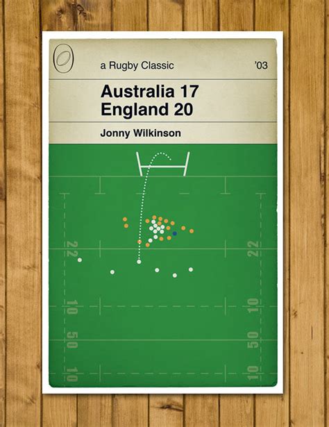 Rugby Poster Jonny Wilkinson Drop Goal Scoreline Edition - Etsy