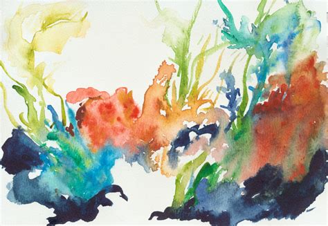 Sabina Hahn — Coral reef. Playing with the watercolors. | Coral ...