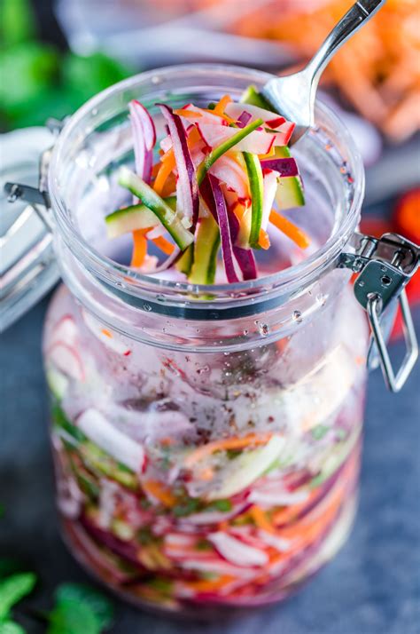 Quick Fridge Pickled Vegetables | Recipe | Vegetables, Healthy recipes, Pickled vegetables