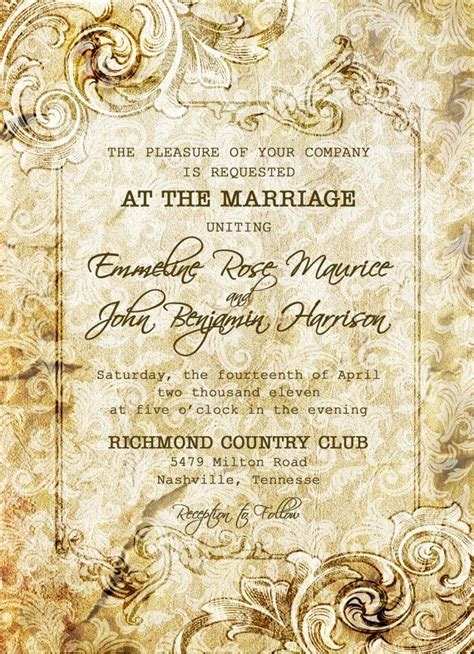 Pin on Vintage Wedding Invitations