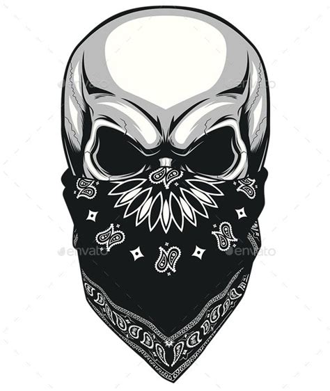 Skull Bandana | Skull painting, Skulls drawing, Skull tattoo design