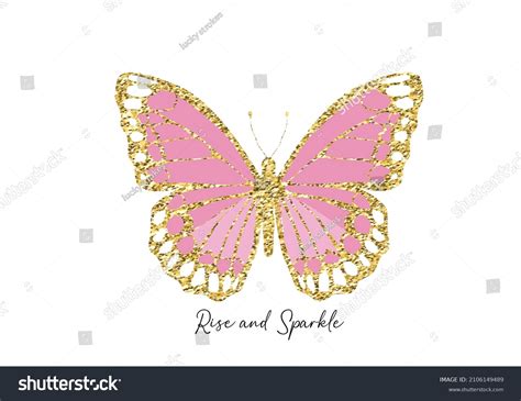 diseño de mariposa de brillo rosa: vector de stock (libre de regalías ...